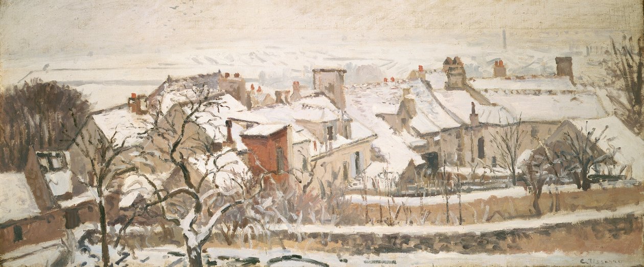 Winter, 1872 av Camille Jacob Pissarro
