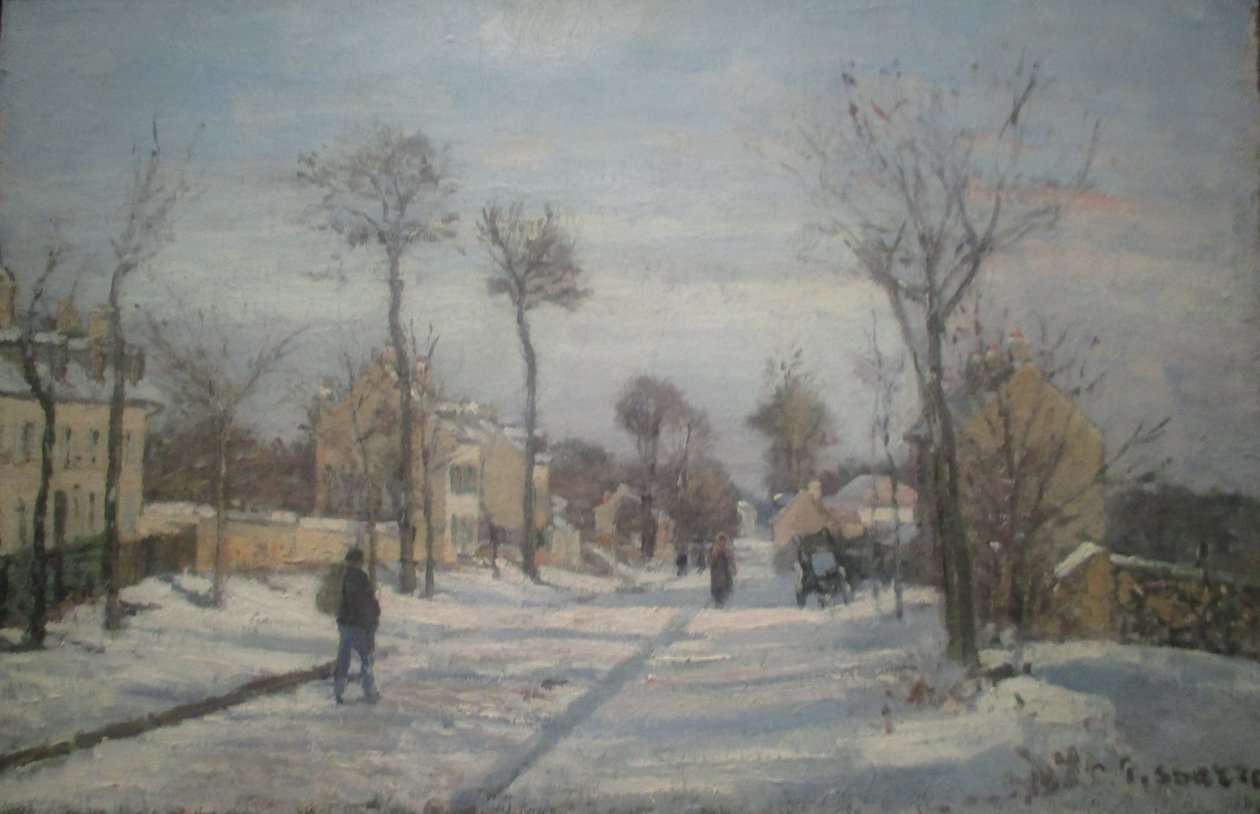 Väg till Versailles till Louvecies av Camille Jacob Pissarro