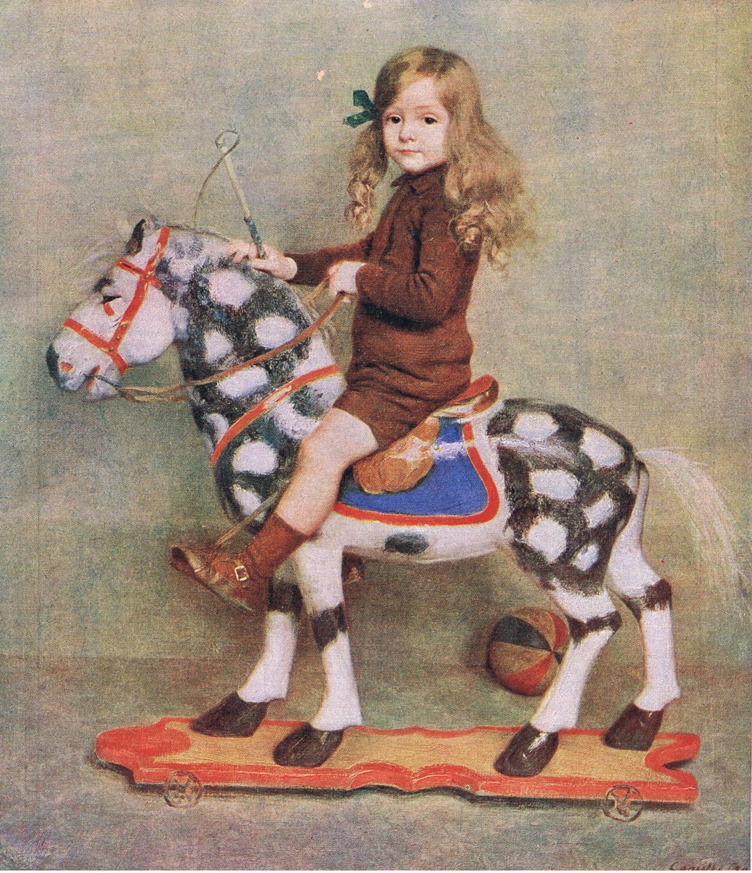 Flickan med trähästen, illustration från My Magazine av Camille Boiry