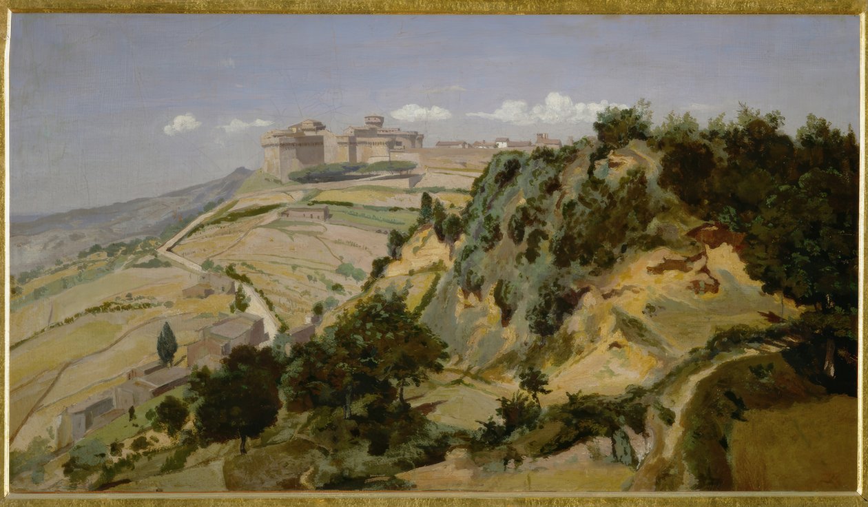 Volterras citadell av Jean Baptiste Camille Corot