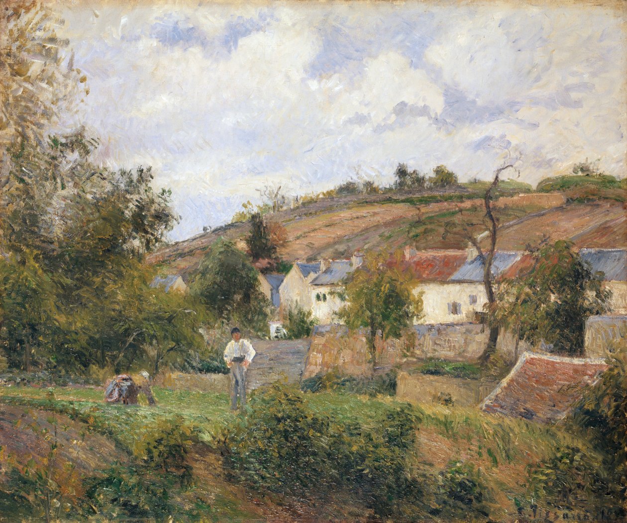 A Corner of lHermitage, Pontoise, 1878 av Camille Jacob Pissarro