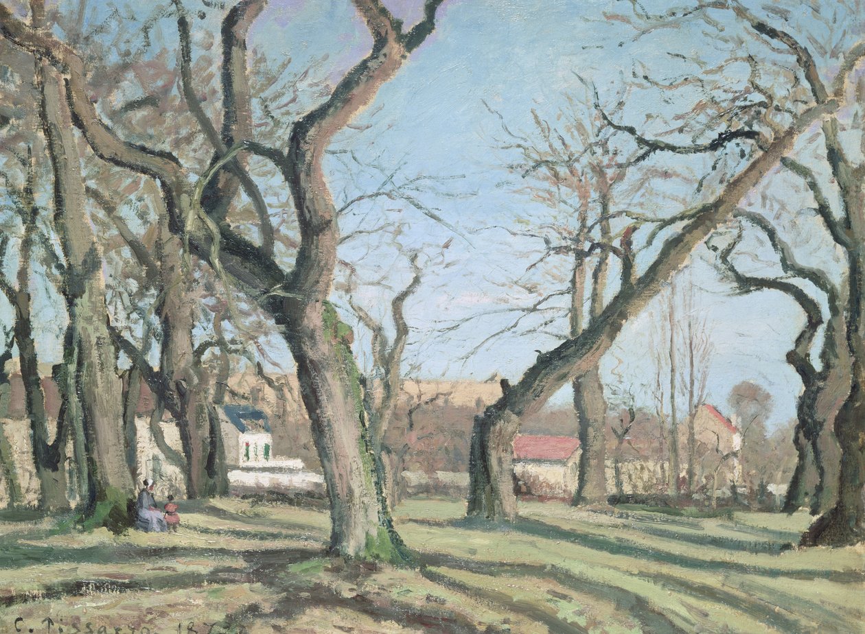 Kastanjeträd i Louveciennes, 1872 av Camille Jacob Pissarro