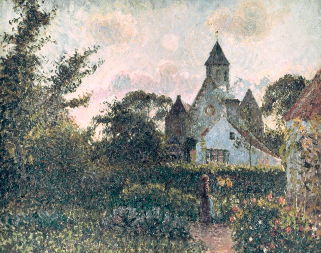 Knockes kyrka, 1894 av Camille Jacob Pissarro