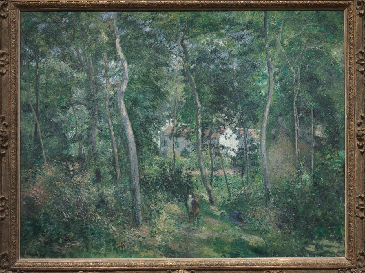 Edge of the Woods nära L"Hermitage, Pontoise, 1879 av Camille Jacob Pissarro
