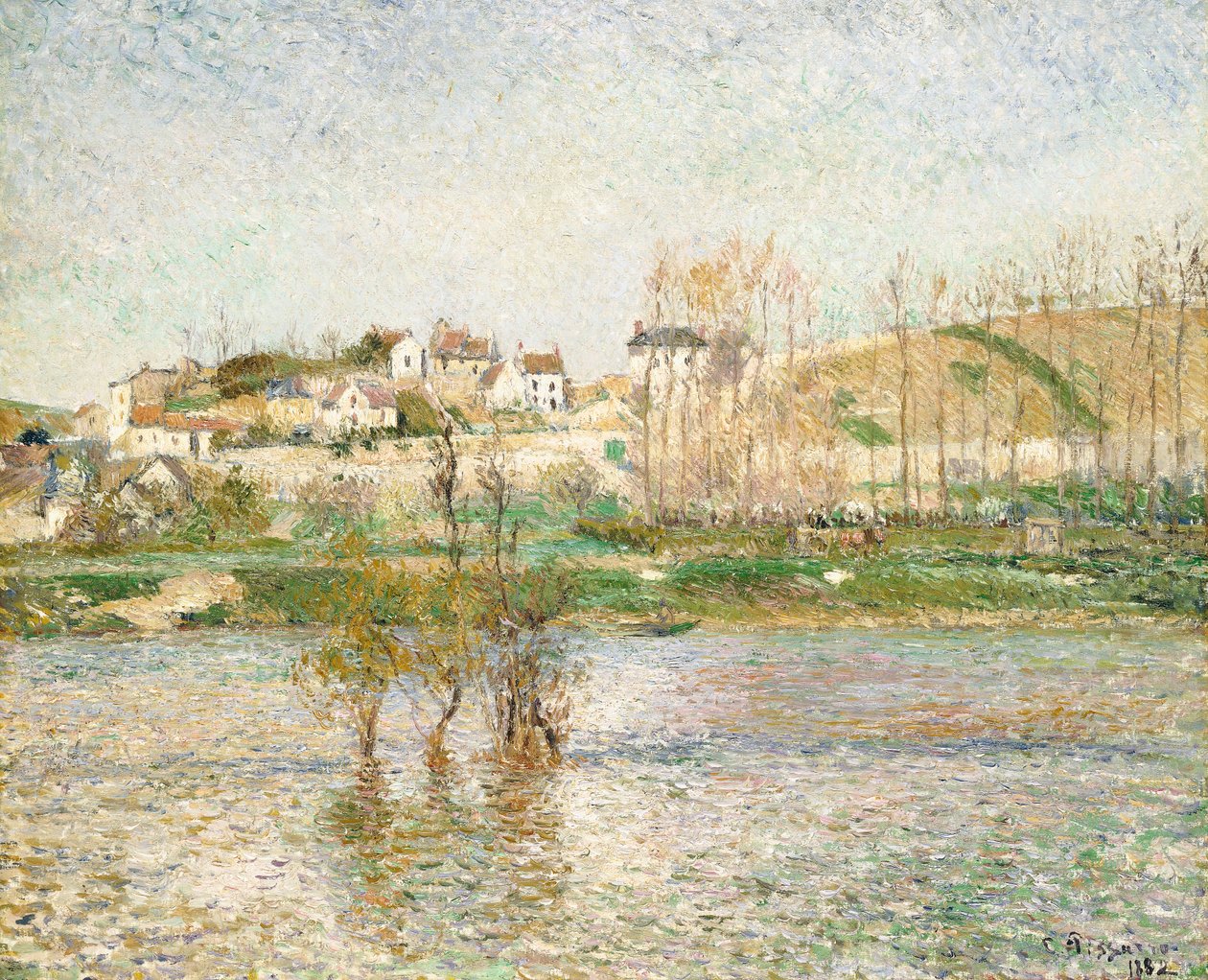 Översvämning i Pontoise, 1882 av Camille Jacob Pissarro