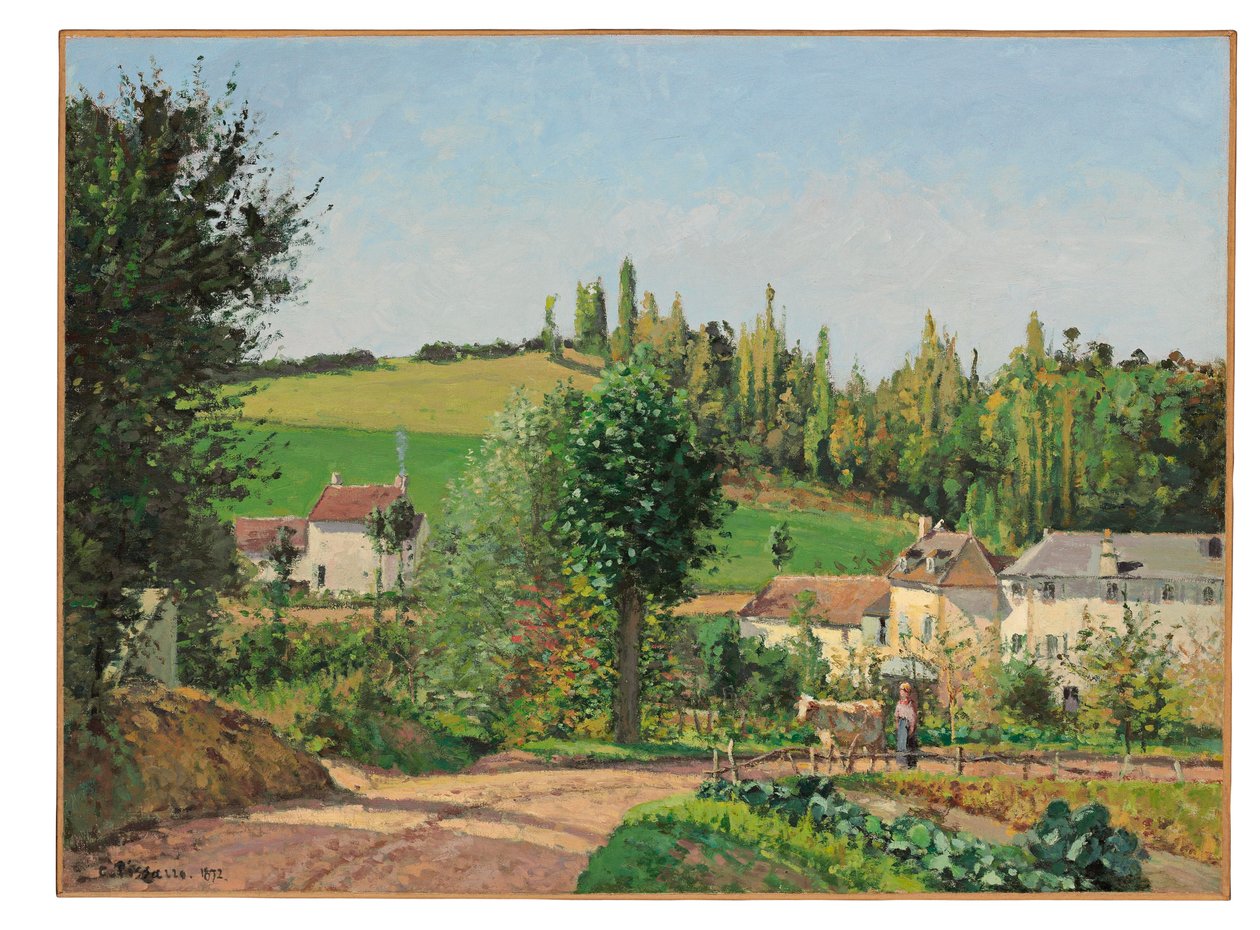 Hamlet nära Pontoise, 1872 av Camille Jacob Pissarro