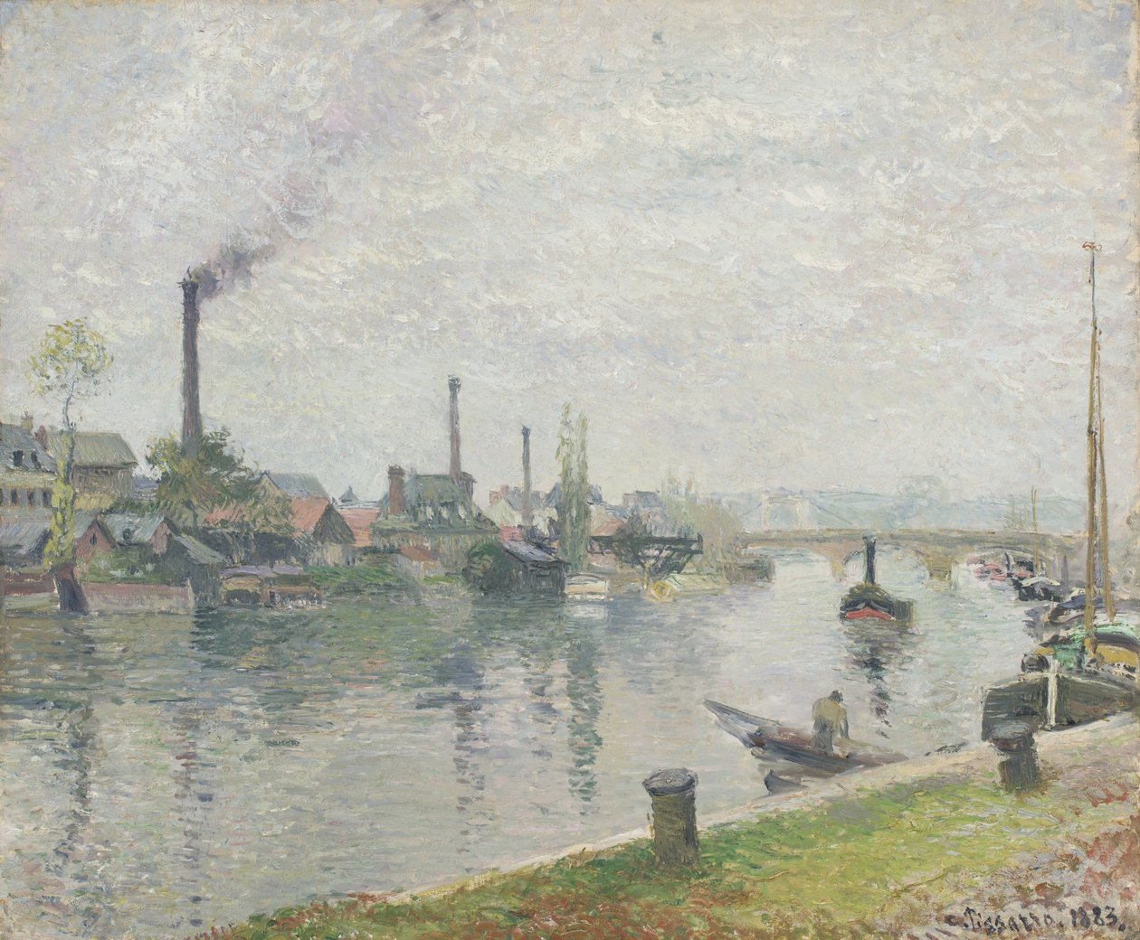 LIIle Lacroix i Rouen, 1883 av Camille Jacob Pissarro