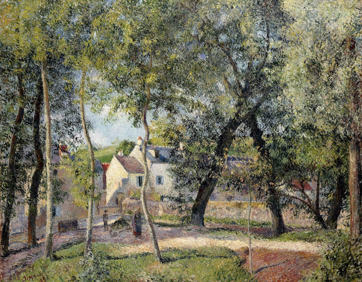 Landskap vid Osny nära dryckeskärlet, 1883 av Camille Jacob Pissarro