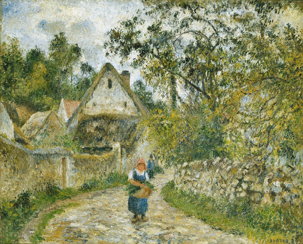 Stigen från Hameau-Chaumieres till Valhermeil av Camille Jacob Pissarro