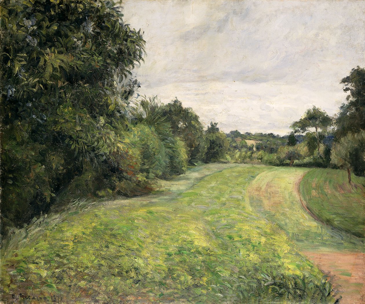 Botten av St, 1876 av Camille Jacob Pissarro