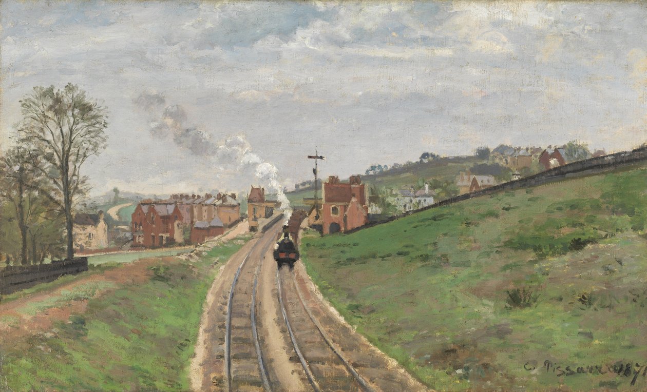 Lordship Lane Station, Dulwich, 1871 av Camille Jacob Pissarro