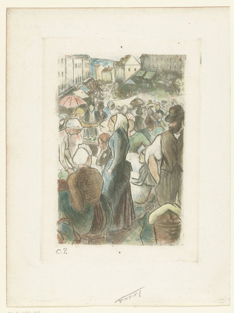 Marknad i Gisors Gisors marknad av Camille Jacob Pissarro