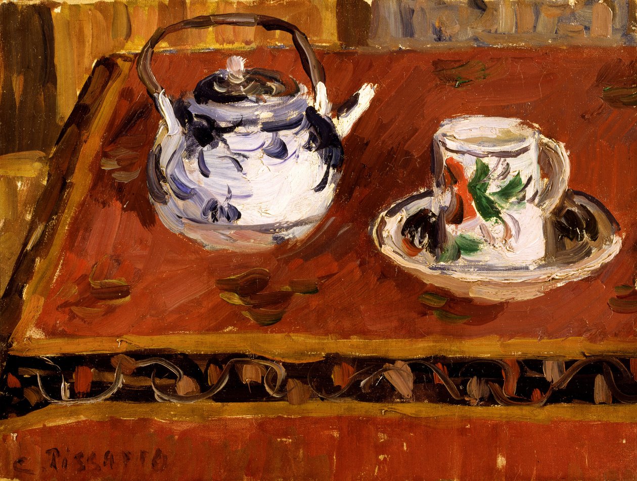 Stilleben, kopp och tekanna, 1899. av Camille Jacob Pissarro