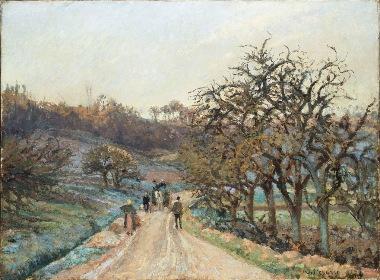 Fruktträdgård nära Osny, Pontoise, 1874 av Camille Jacob Pissarro