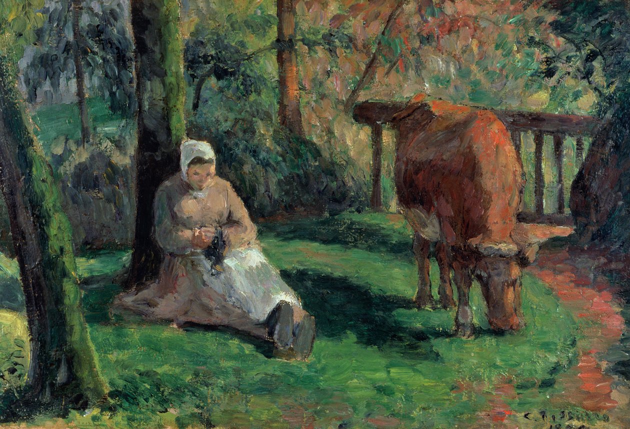 Herdinna, Montfoucault, 1875 av Camille Jacob Pissarro