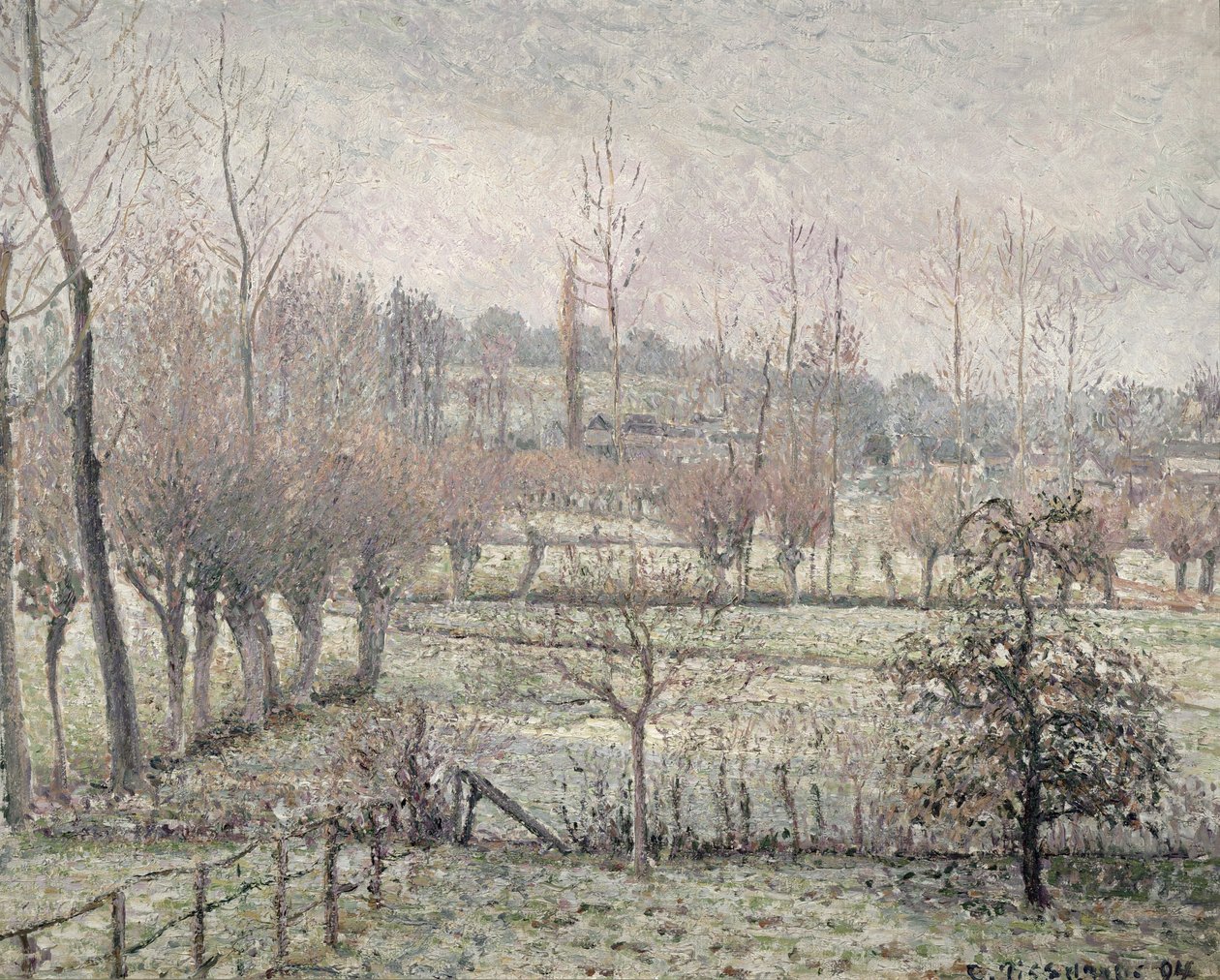 Snöeffekten i Eragny, 1894 av Camille Jacob Pissarro