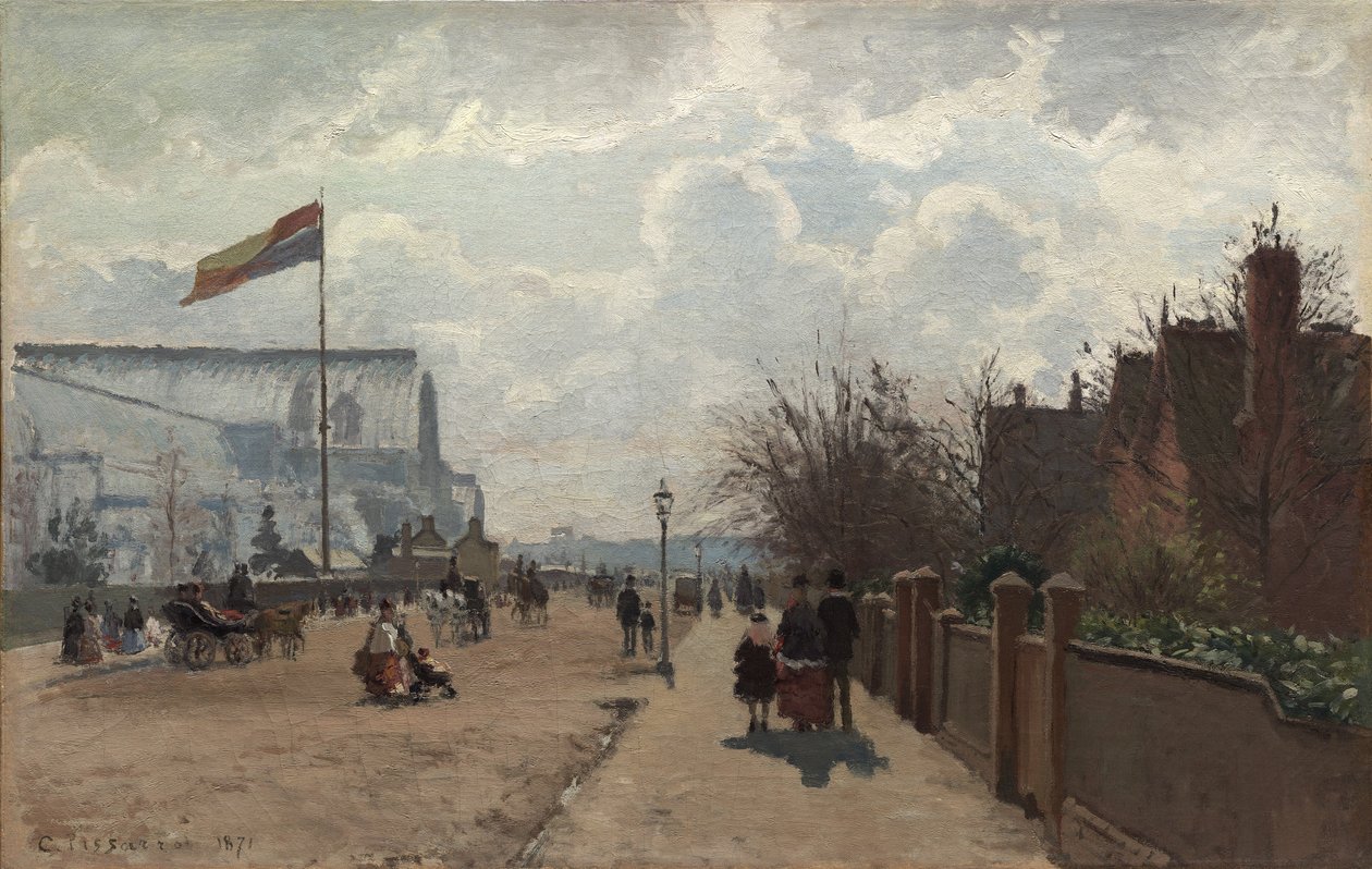 Kristallpalatset, 1871 av Camille Jacob Pissarro