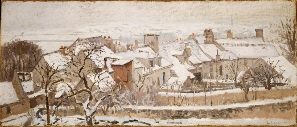 De fyra årstiderna: vinter, 1872 av Camille Jacob Pissarro