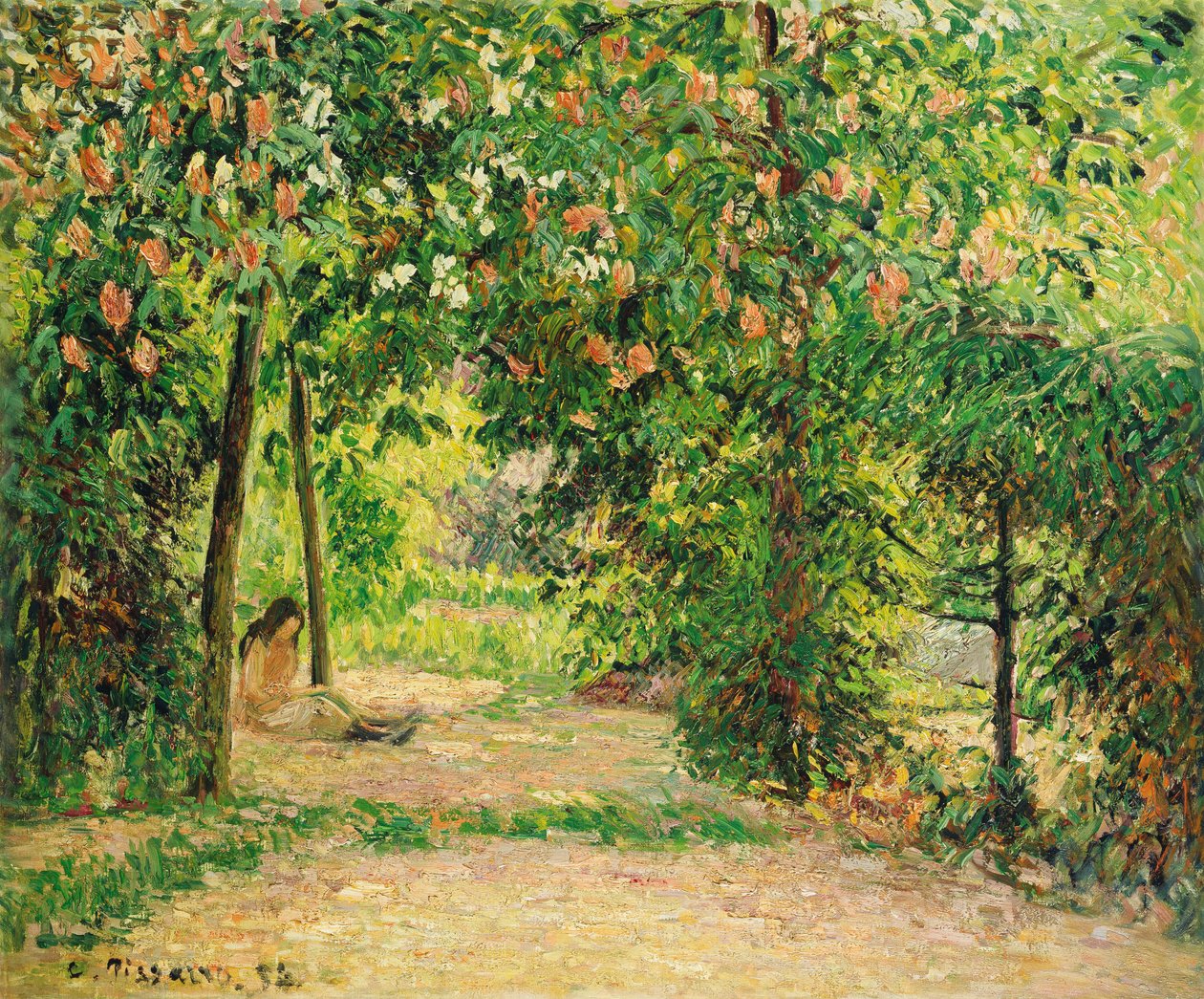 Trädgården i Eragny våren 1894 av Camille Jacob Pissarro