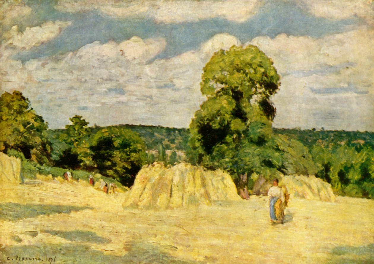 Skörden, 1876, 1939. av Camille Jacob Pissarro