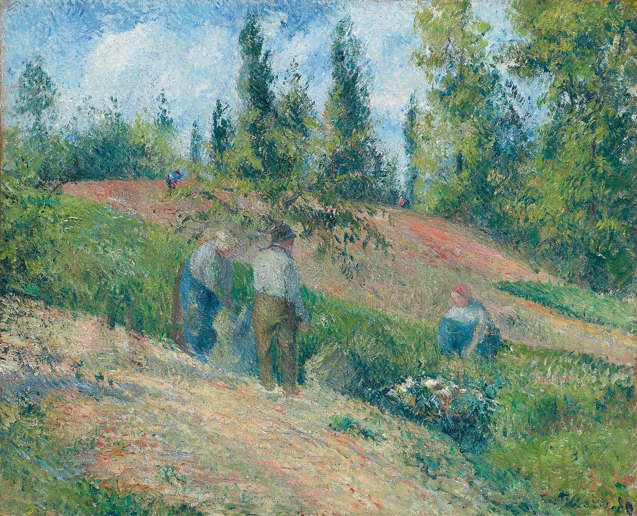 Skörden, Pontoise, 1880 av Camille Jacob Pissarro