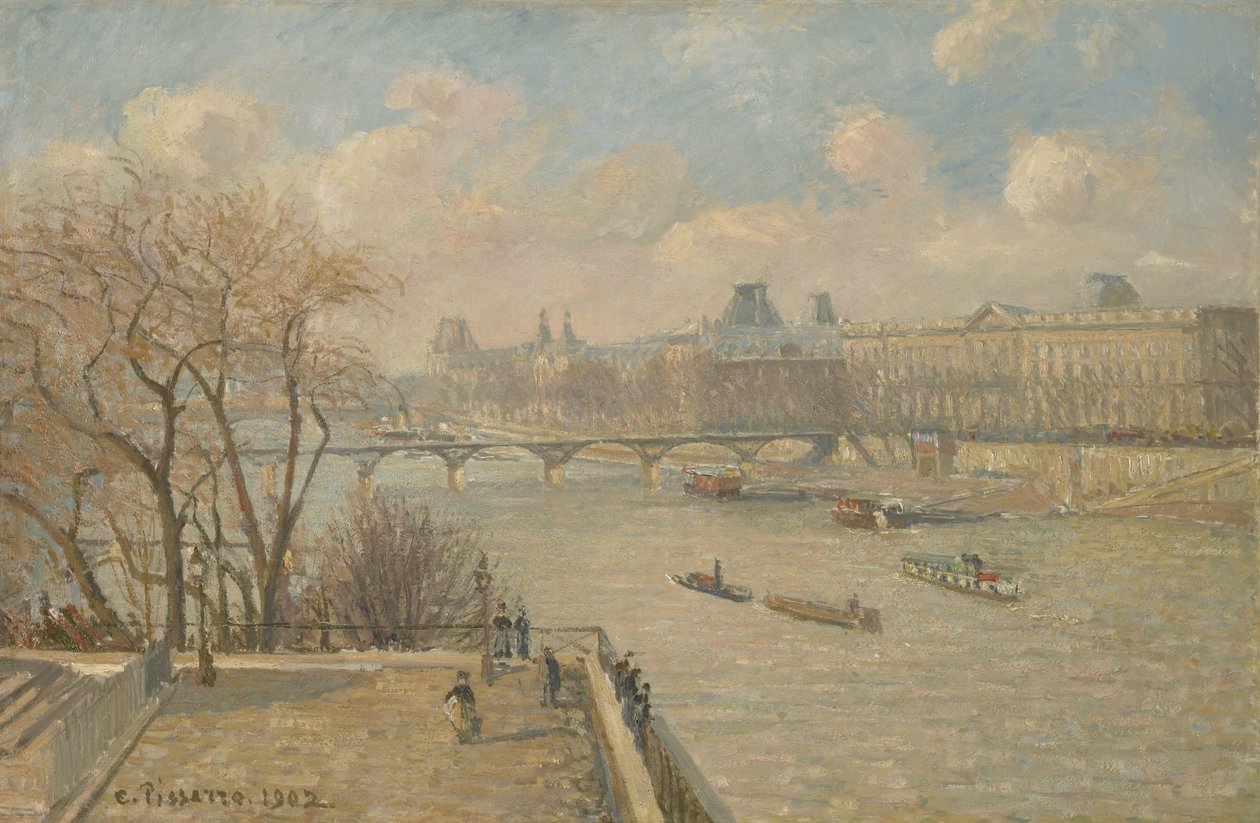 Louvren från Pont Neuf, 1902 av Camille Jacob Pissarro