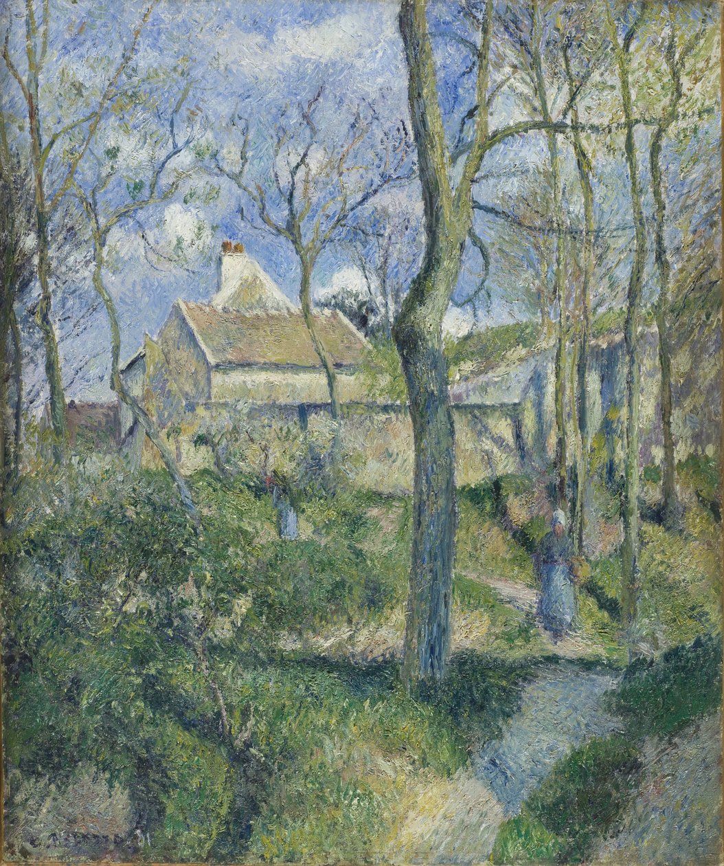 Vägen till Les Pouilleux, Pontoise, 1881 av Camille Jacob Pissarro