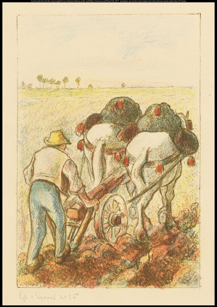 Plogen, frontispice för "Les Temps Nouveaux", 1901 av Camille Jacob Pissarro