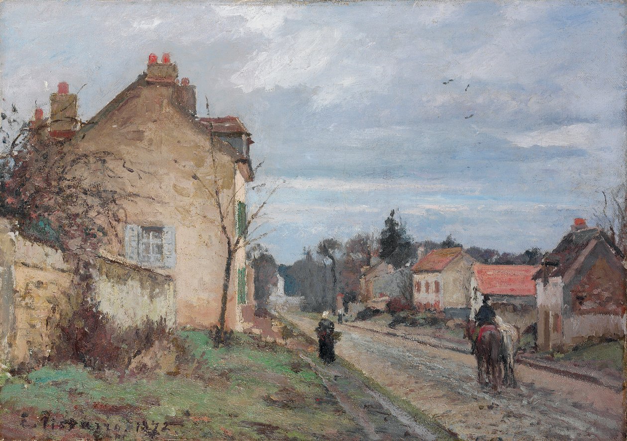 Vägen till Louveciennes; Vägen till Louveciennes, 1872 av Camille Jacob Pissarro