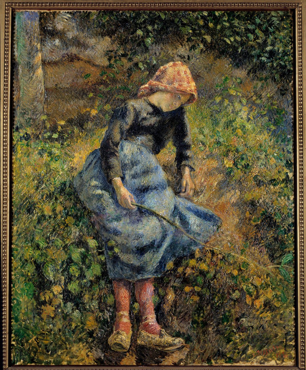 Herden säger att jungfrun har en trollstav. Målning av Camille Pissarro (1830-1903) av Camille Jacob Pissarro