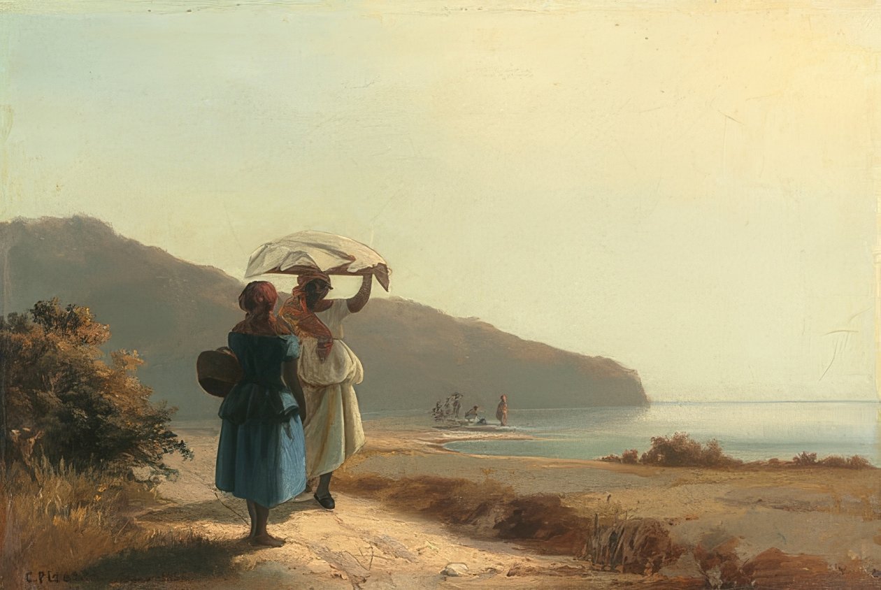 Underhållning, St. Thomas. 1856 av Camille Jacob Pissarro
