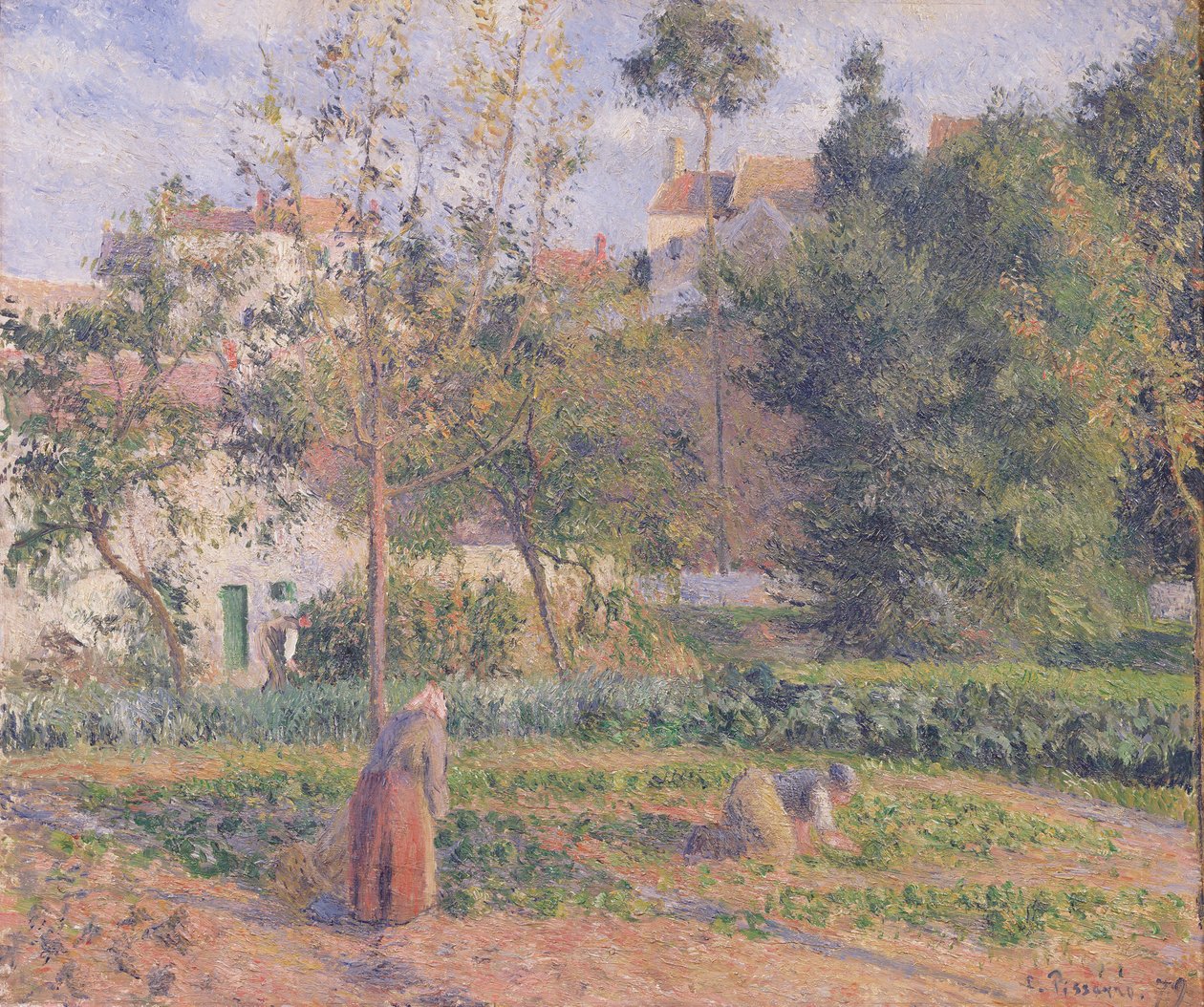 Vegetable Garden at the Hermitage, Pontoise, 1879 av Camille Jacob Pissarro