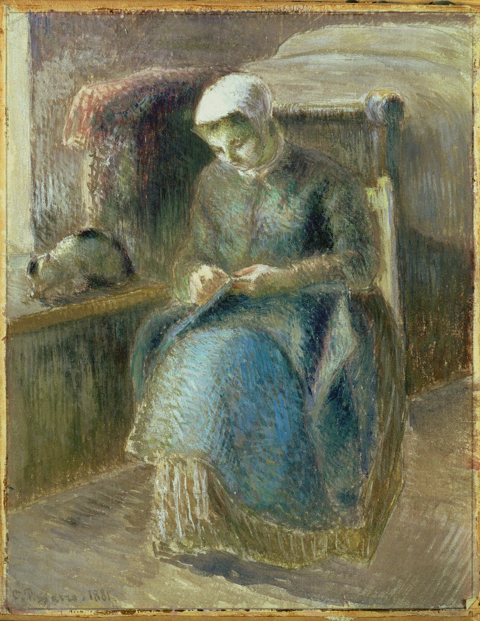Kvinnasömnad, 1881 av Camille Jacob Pissarro