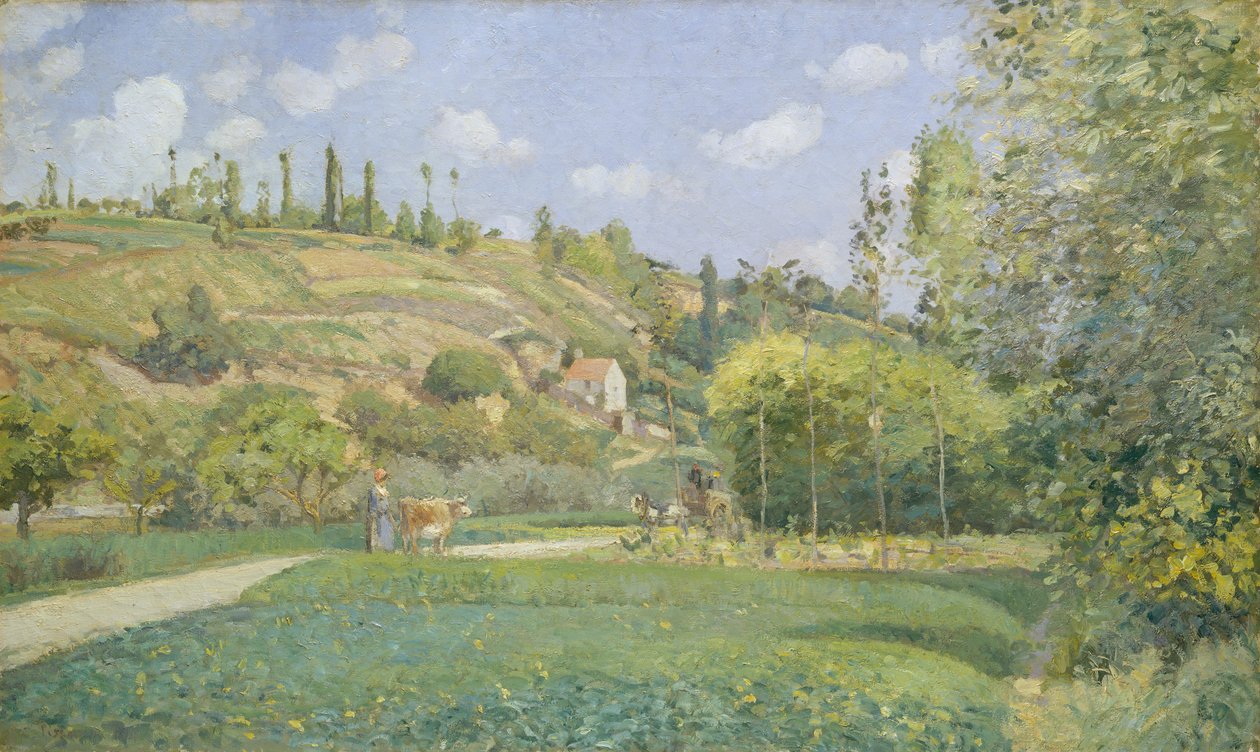 En koherde i Valhermeil, Auvers-sur-Oise, 1874. av Camille Jacob Pissarro