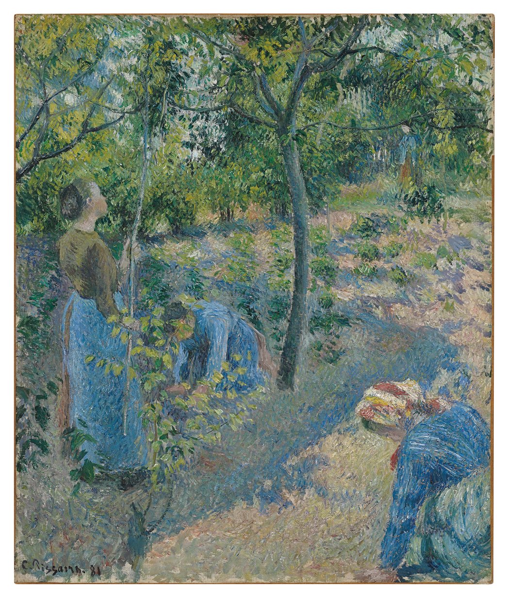 Äppelplockning av Camille Jacob Pissarro