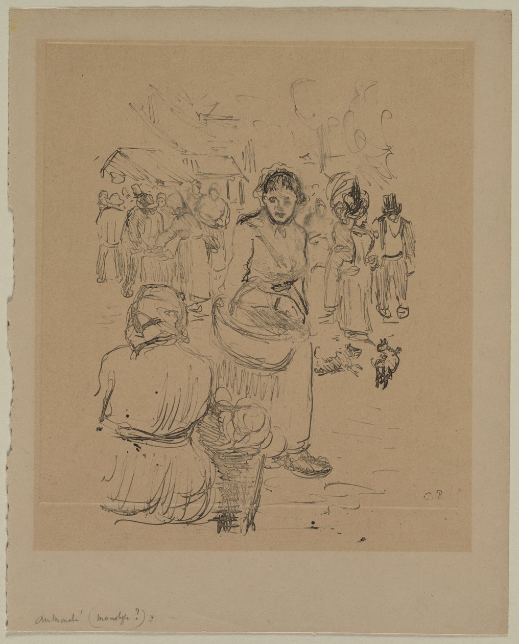 På marknaden av Camille Pissarro