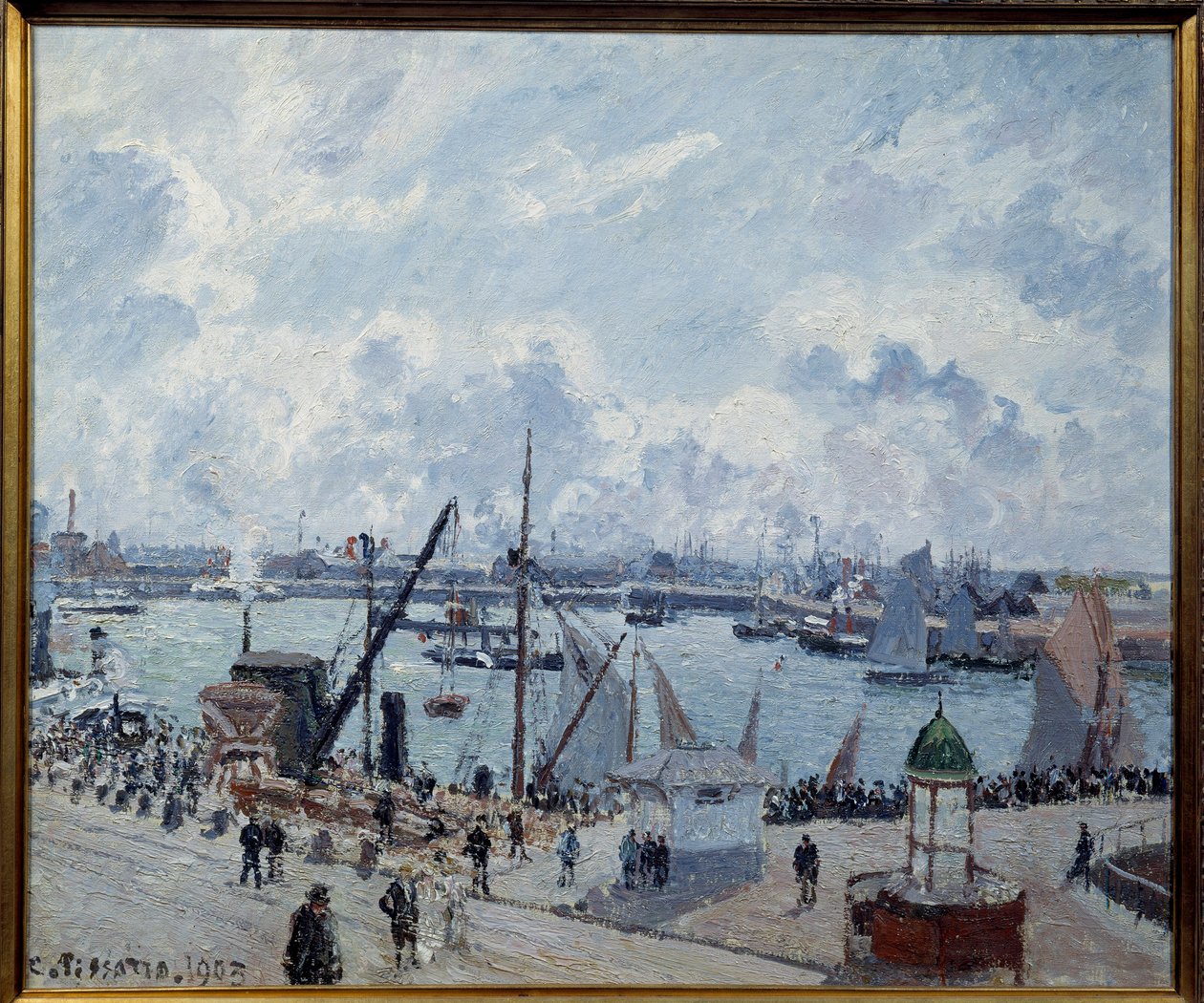 Yttre hamn i Le Havre, Southampton wharf Målning av Camille Pissarro (1830-1903) 1903 Le Havre, Museum of Fine Arts av Camille Jacob Pissarro
