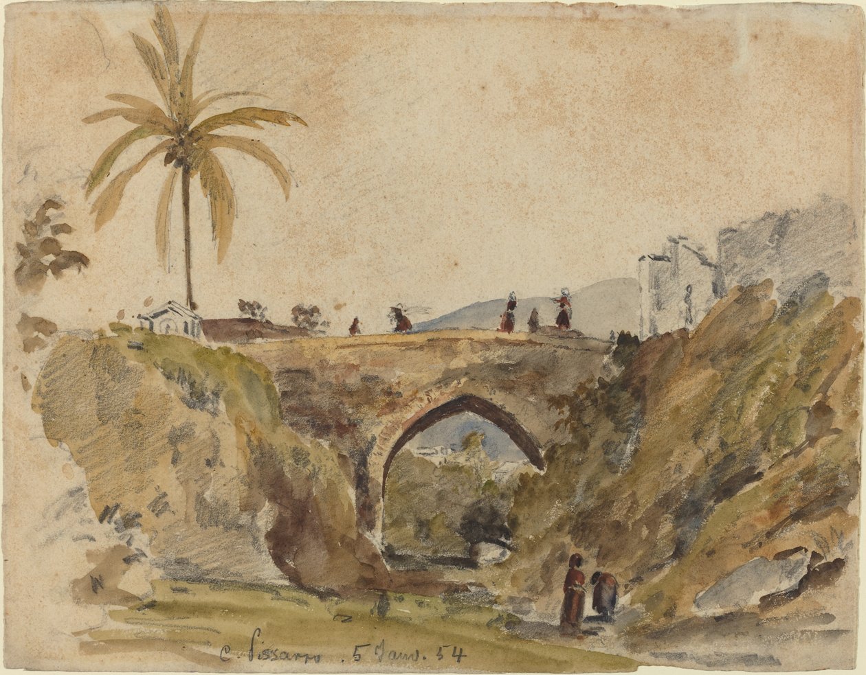 Bron vid Caracas av Camille Pissarro