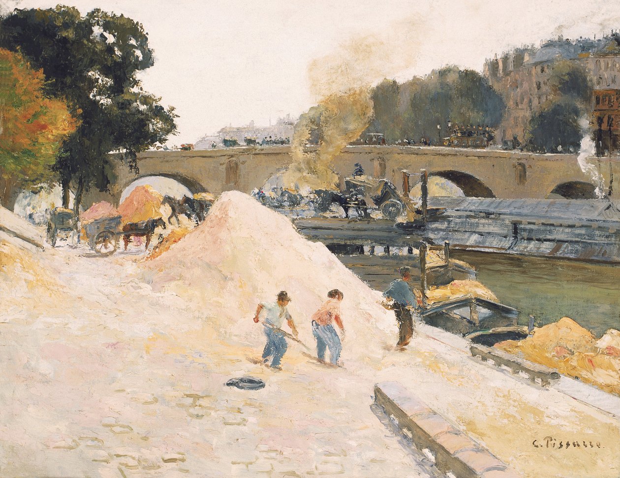 Franska: Le Pont-Marie vu depuis le quai d