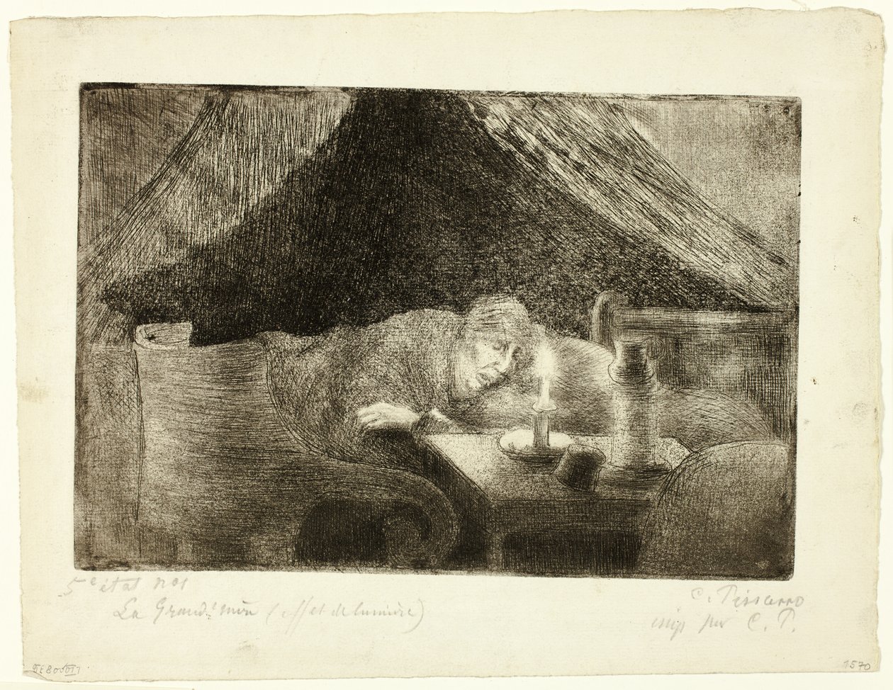 Mormor: Konstnärens mor av Camille Pissarro