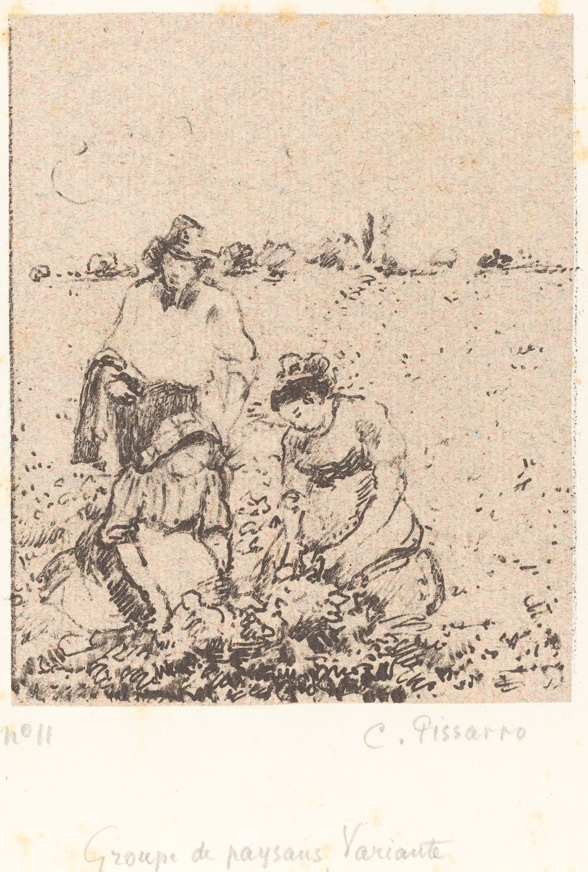 Grupp av bönder Grupp av bönder, c. 1899. av Camille Pissarro