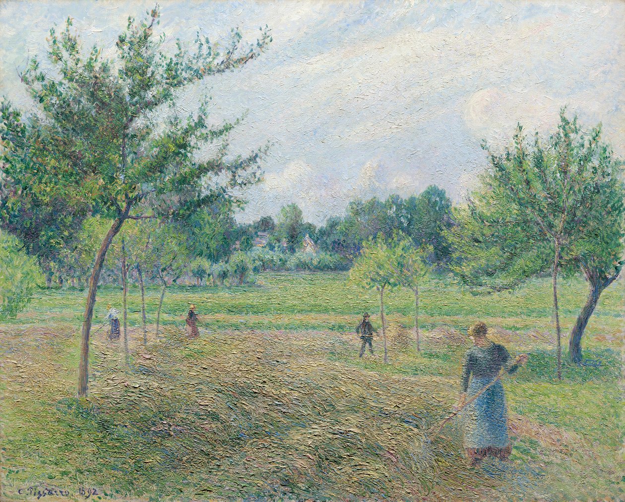Höslagning på Éragny av Camille Pissarro
