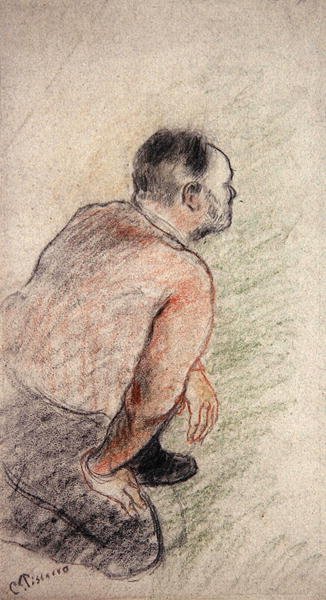 Julien Tanguy (krita på papper) av Camille Pissarro