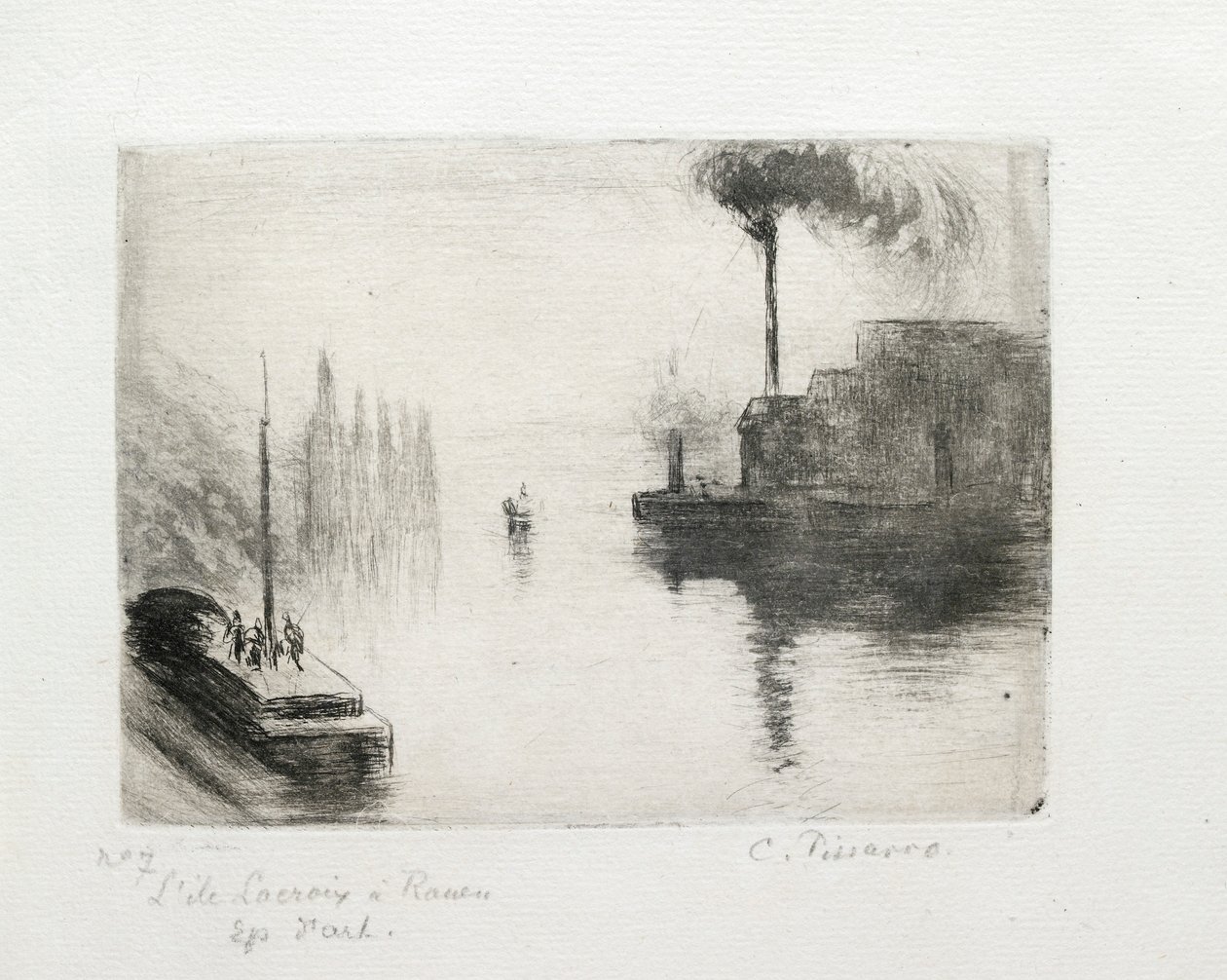 Lacroix Island, Rouen, 1883 av Camille Pissarro