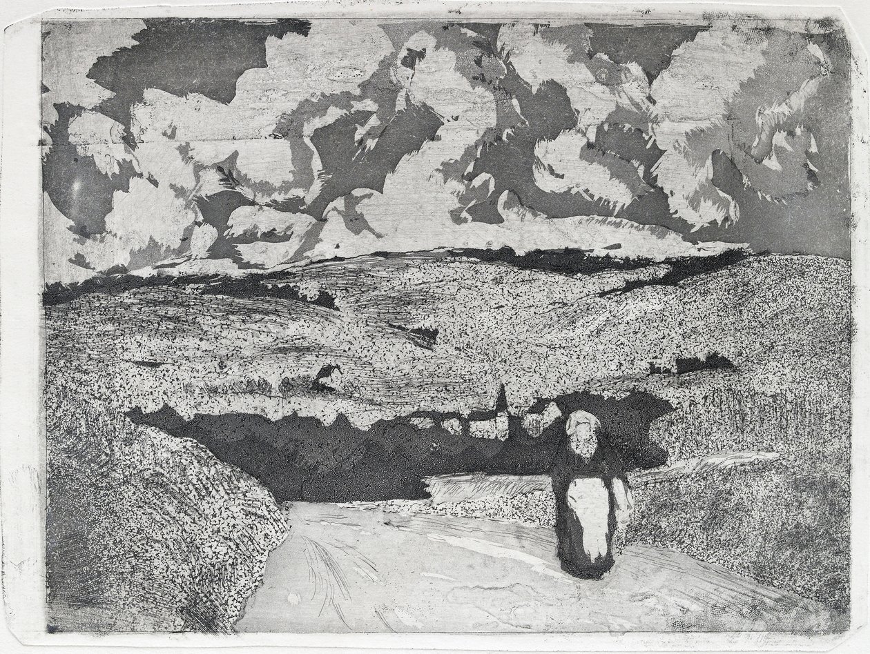 Kvinnan på vägen, 1879 av Camille Pissarro