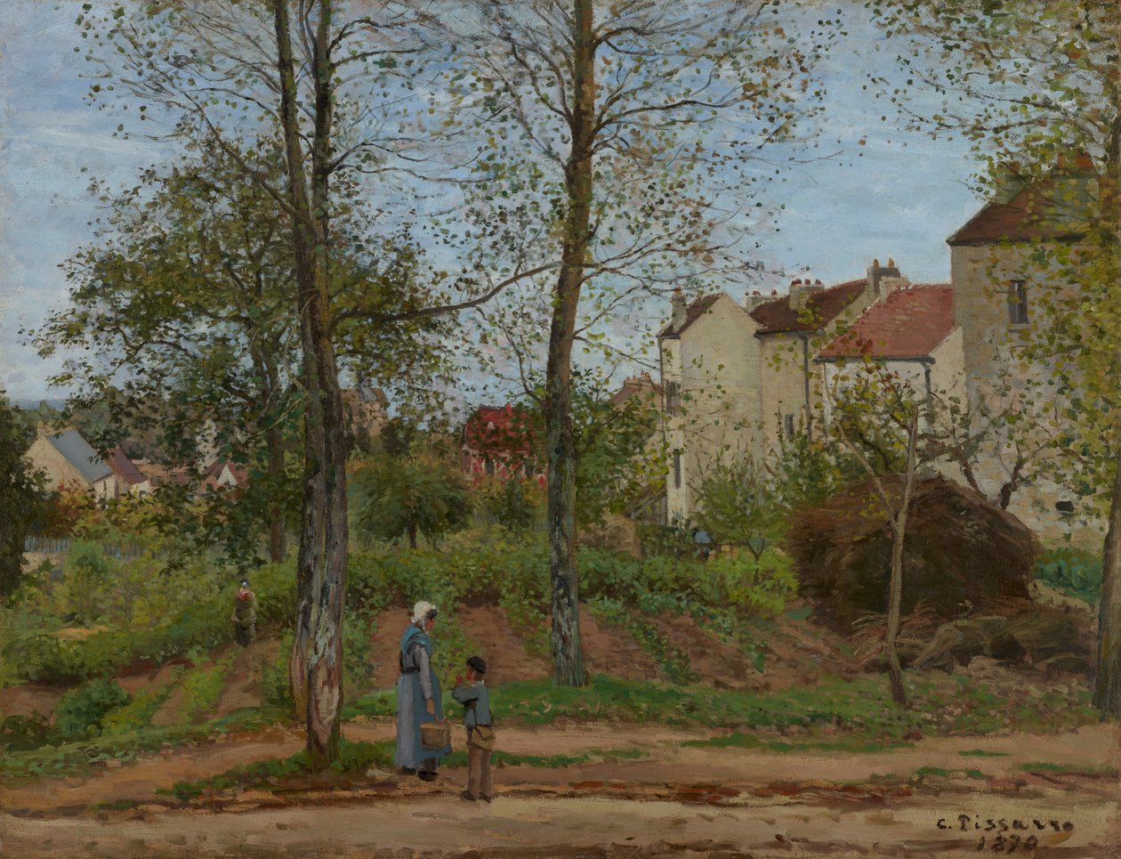 Landskap vid Louveciennes (höst) av Camille Pissarro