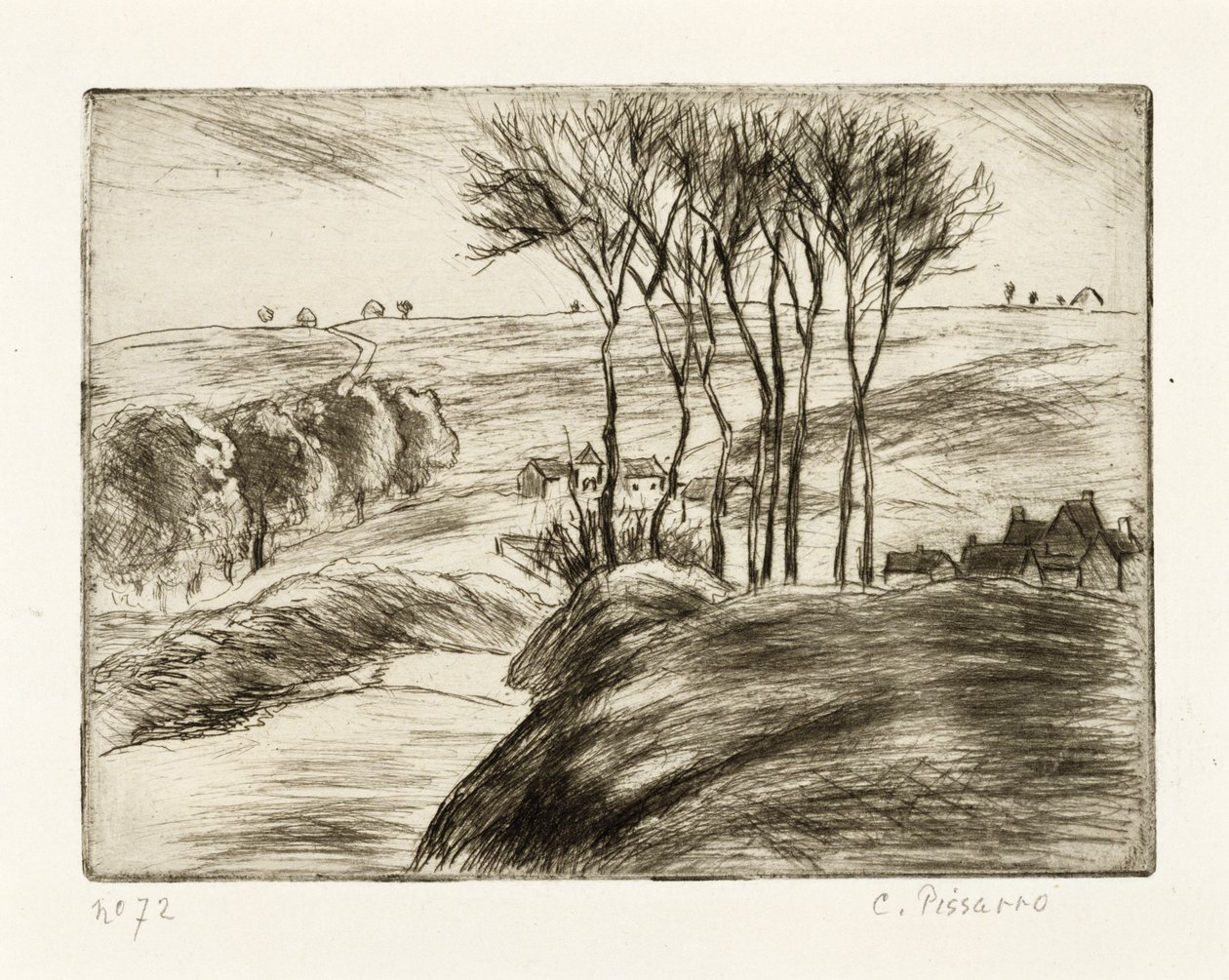 Landskap vid Osny av Camille Jacob Pissarro