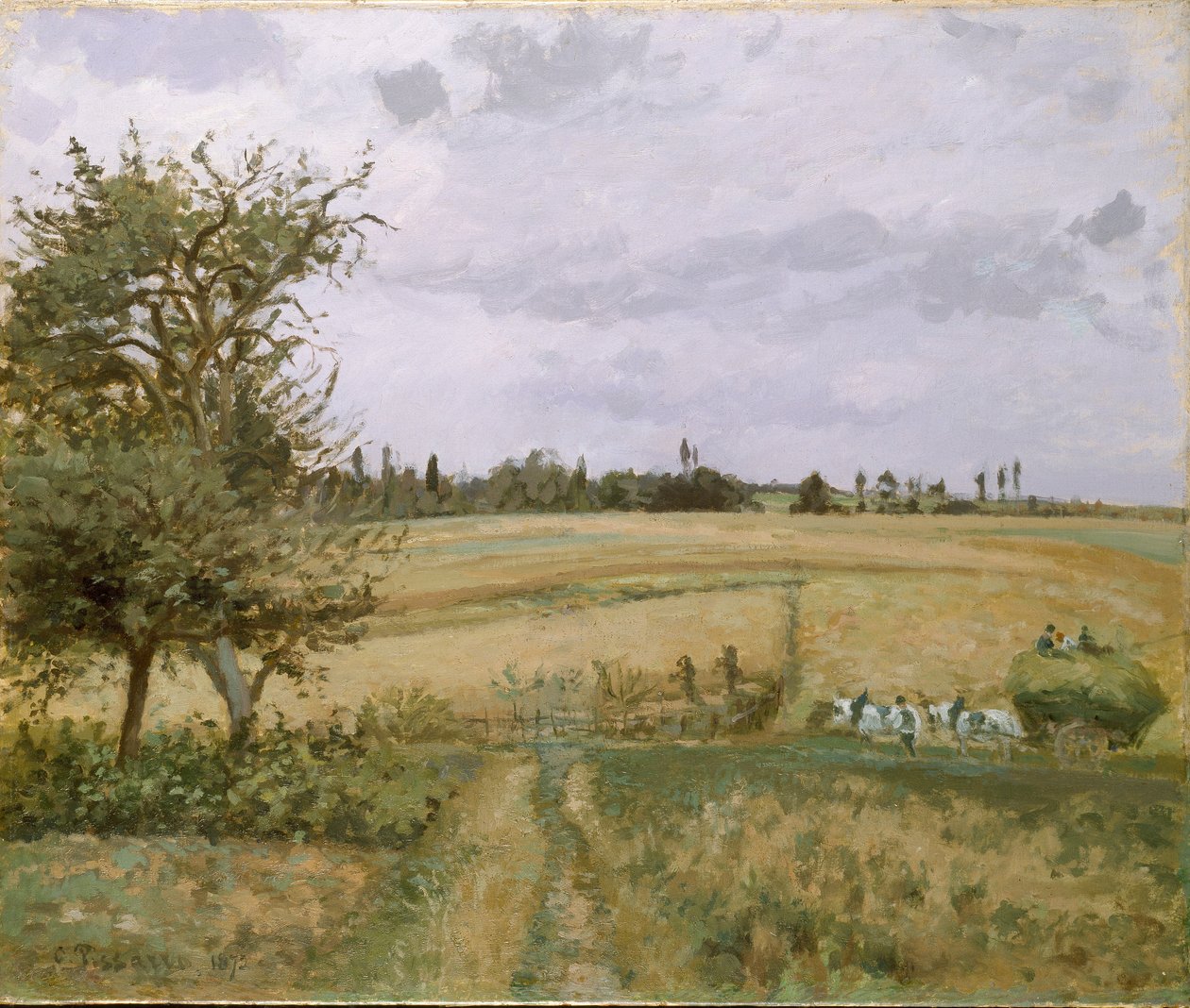 Landskap vid Pontoise, 1872 av Camille Pissarro