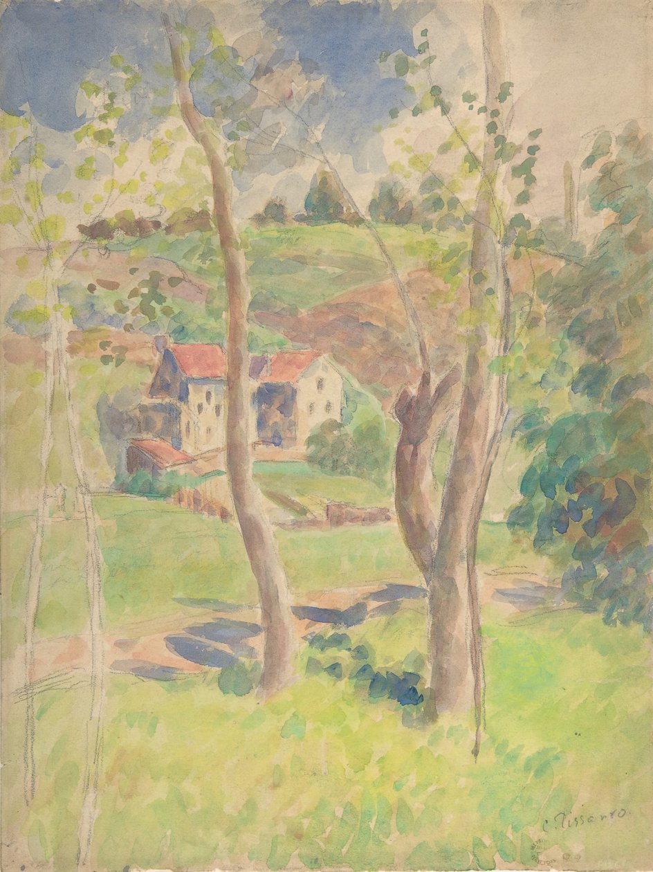 Landskap, andra hälften av 1800-talet. av Camille Pissarro