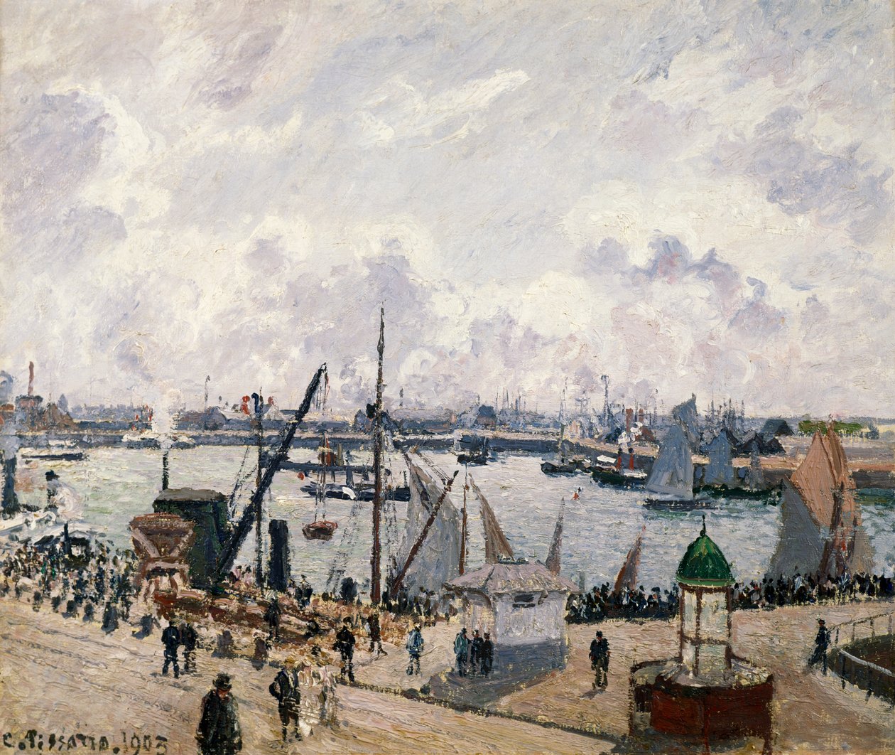 Southampton Quay i Le Havre av Camille Pissarro